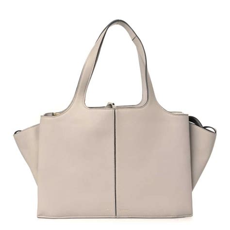 celine medium tri-fold bag in grained calfskin|Medium Tri.